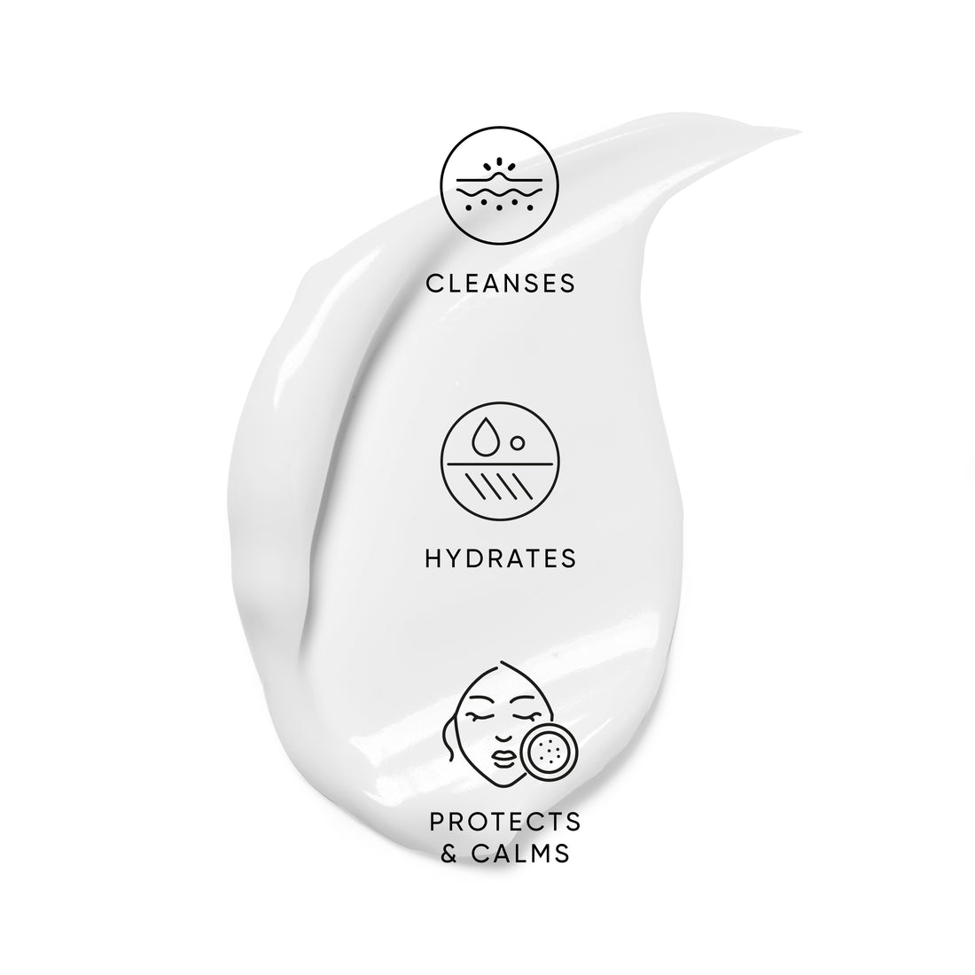 Irene Forte almond cleansing milk bottle and packaging on a white background