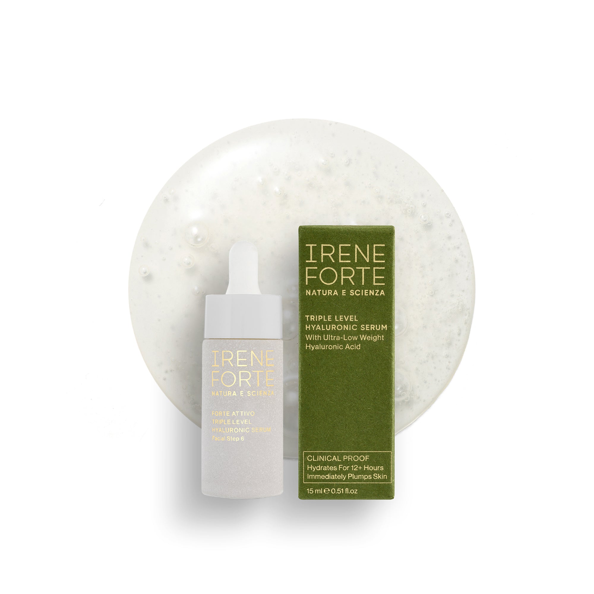 Irene Forte skincare serum bottle and packaging on a white background