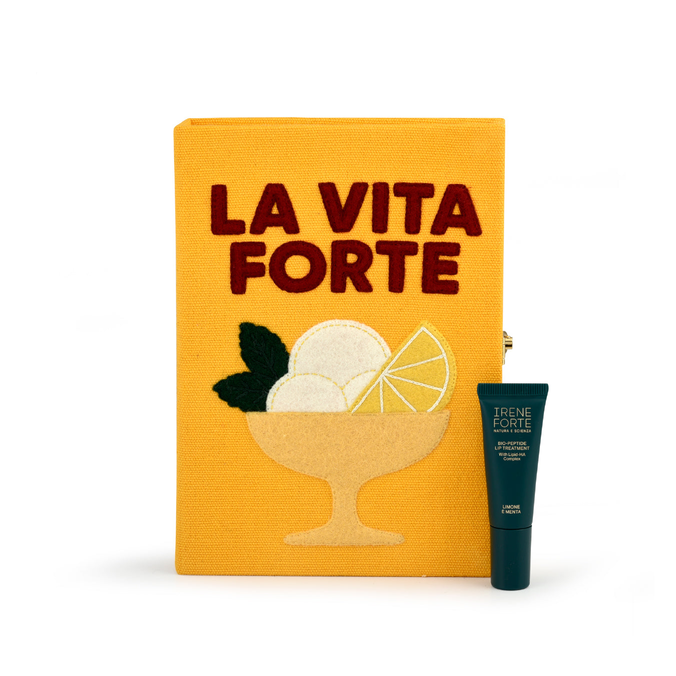 “La Vita Forte” Olympia Le-Tan Clutch & Bio-Peptide Lip Treatment