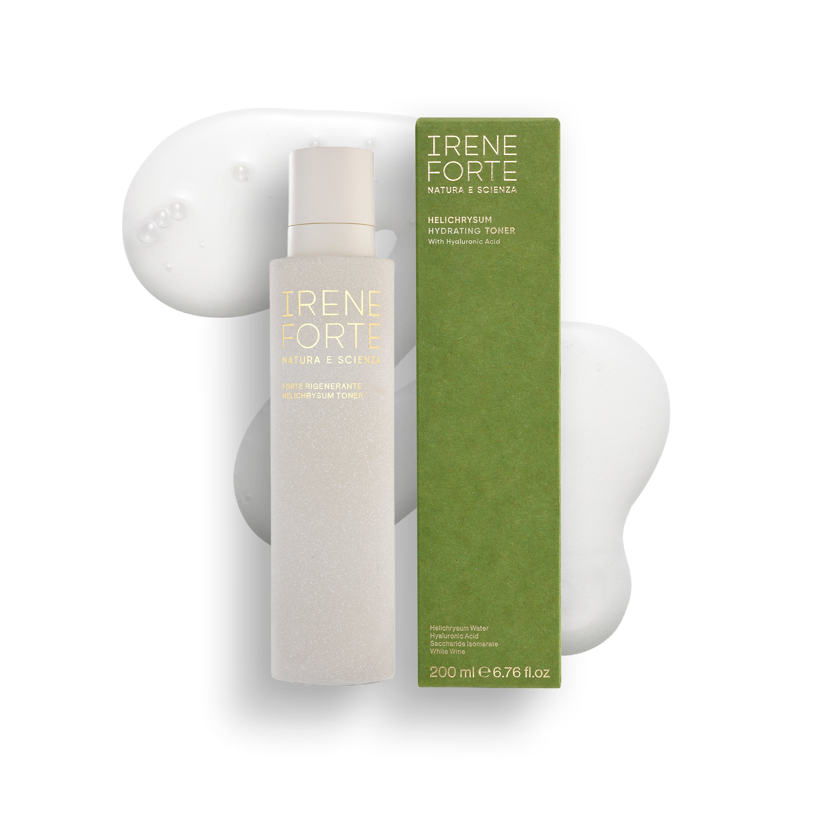 Irene Forte Skincare Helichrysum Hydrating Toner product with packaging on a white background